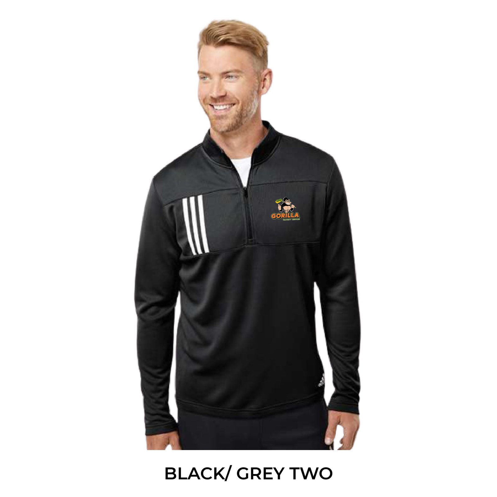 Adidas 3 Stripes Quarter Zip