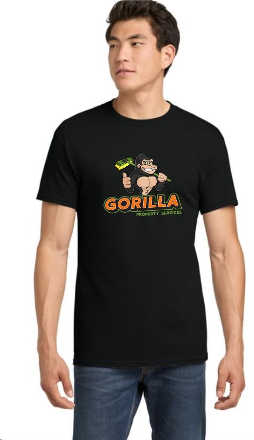 Adult Gildan Heavy Cotton T-shirt with Large Print - Image 5